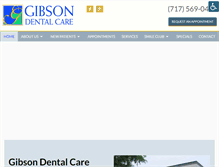 Tablet Screenshot of gibsondentalcare.com